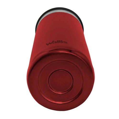 Termo de acero inoxidable con tapa rosca, 500 ml rojo metálico