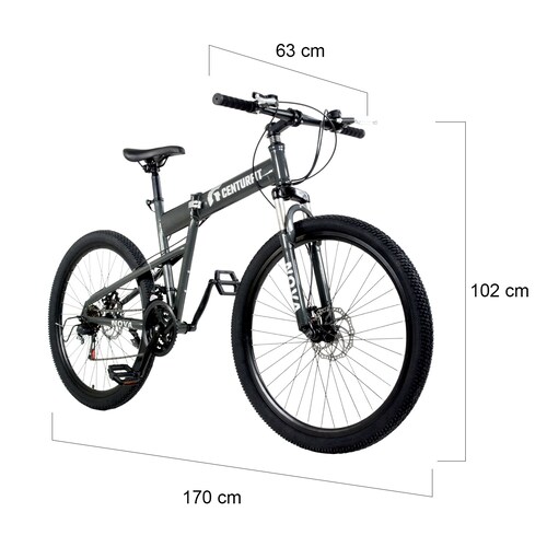 Bicicleta Plegable De Montaña R26 21 Vel Freno De Disco Negra
