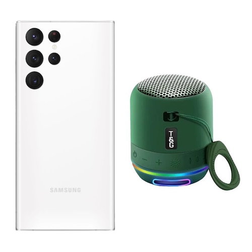Galaxy S22 Ultra 256GB Blanco Reacondicionado Grado A + Mini Bocina.