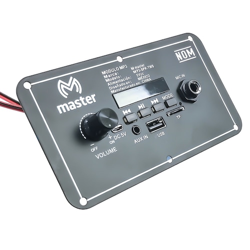 Modulo Multifunciones para Bafles Recargables Agrega a tu Bafle Favorito Funciones como Enlace Bluetooth Conexion TWS Lector USB Auxiliar 3.5 Entrada de Microfono y Radio FM / Master / MP3-AMP