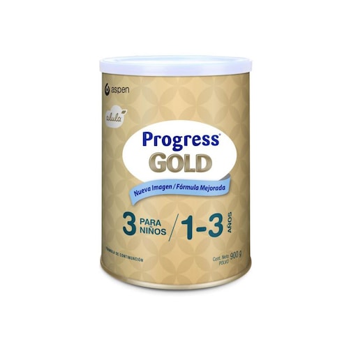 Leche Fórmula en Polvo Aspen Progress Alula Gold 3 Lata 900g 12 Meses a 3 Años
