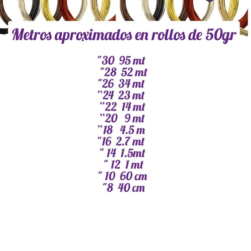 Tumbaga Alambre Viuda Color Para Bisutería Y Joyería Rollo 50gr 