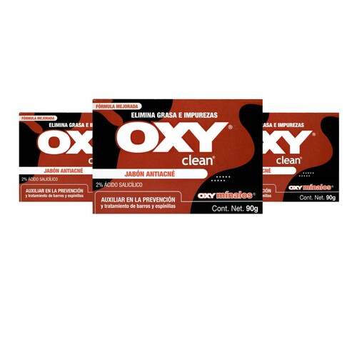 OXY clean jabón antiacné Tripack 90g
