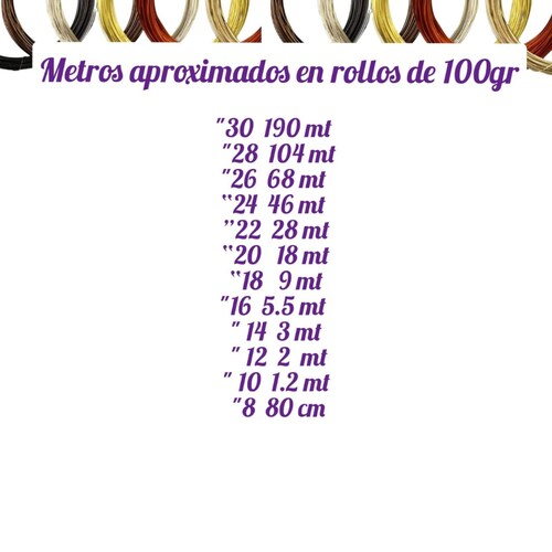 Tumbaga Alambre Viuda Color Para Bisutería Y Joyería Rollo 100gr 