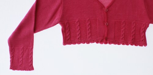 Sueter Niña Bolero Rosa Tejido 3016 5 a 16 Años.