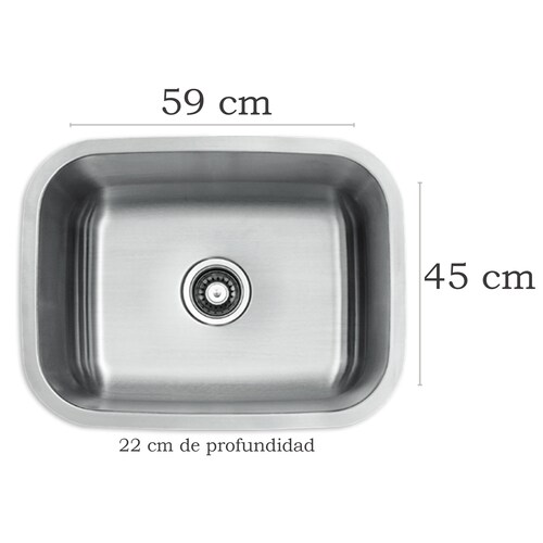 Fregadero De Cocina, Contra Canasta Y Mezcladora Monomando