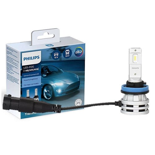      Kit Focos Led H8 H11 H16 Philips 6500 K 1500 Hrs 2 Pza