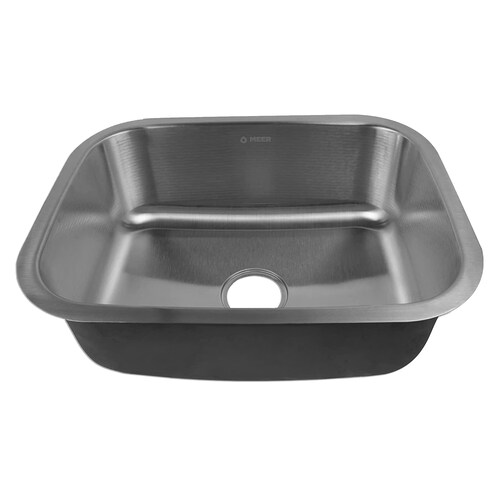 CNX Tarja Sencilla en acero inoxidable Para Submontar con Mezcladora Flexible y Kit de Instalación (59 cm x 45 cm)