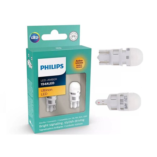      Kit Focos Led Pellisco 158, 168, 194A, Philips Ambar Ultinon Led