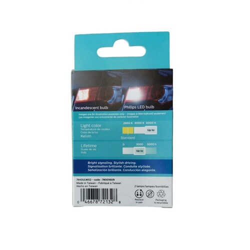      Kit Focos Led 7443 Philips 6000k 2 Piezas Original