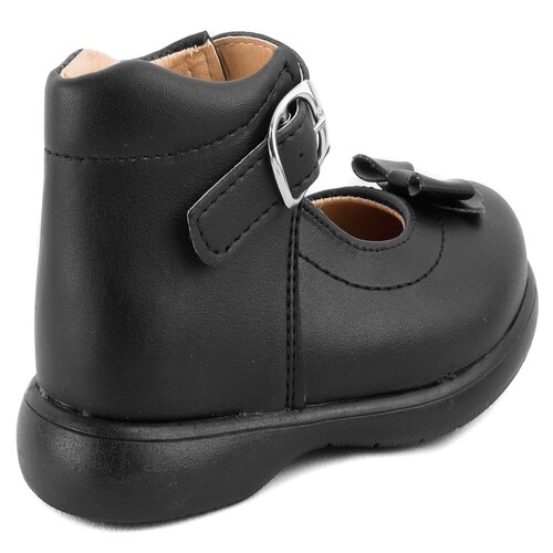 Zapato Bota Niña Arco Soporte Escolares Negros 201-408-n