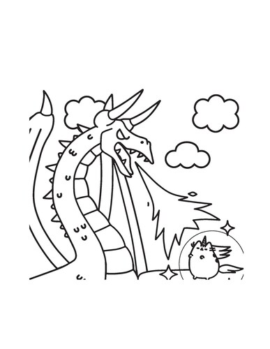 Libro Para Colorear Gato Pusheen Coloring Book Tamaño Grande