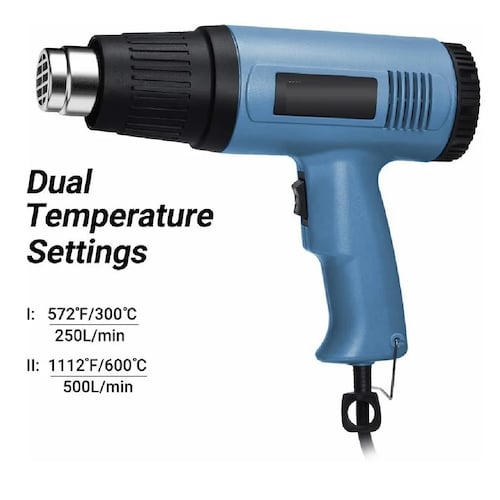 Pistola De Calor De Temperatura Regulable 4 Boquillas 2000w