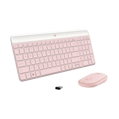 Kit 2 En 1 Wifi Logitech MK470  Español 920-011312 Rosa .