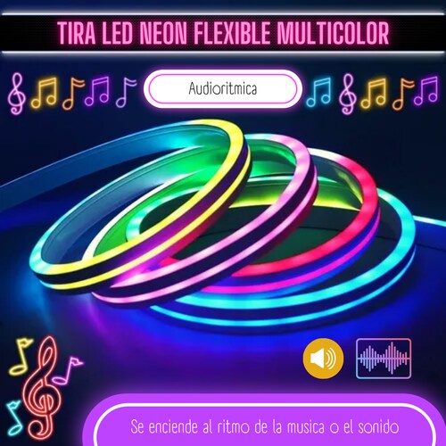 Tira Neón Flex Rgb Led Smart Bluetooth Impermeable Dosyu Modelo Dy-Pl03 5  Metros