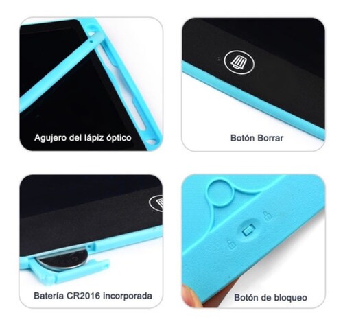 Pizarrón Mágico Lcd Para Niños De 8.5 Pulgadas Blue
