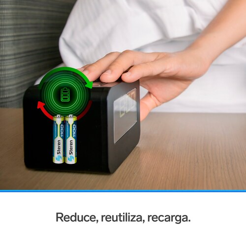 Paquete de 4 pilas recargables de alta capacidad "AAA" NiMH 1100 mAh 