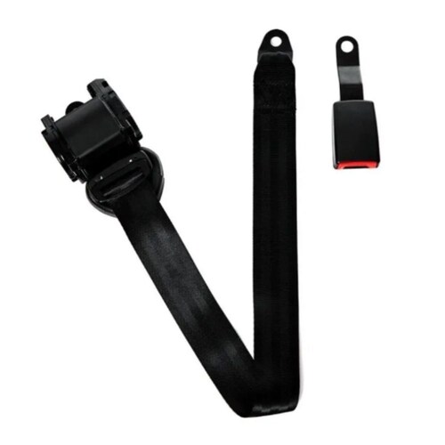 Cinturon De Seguridad De 3 Puntos Retractil Color Negro