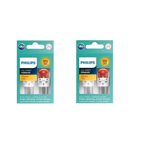      Kit Focos Led 1156 1141 Philips Ambar 1 Polo Patas Parejas