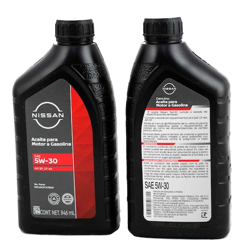 Aceite Sintético 1lt original Nissan 5w30