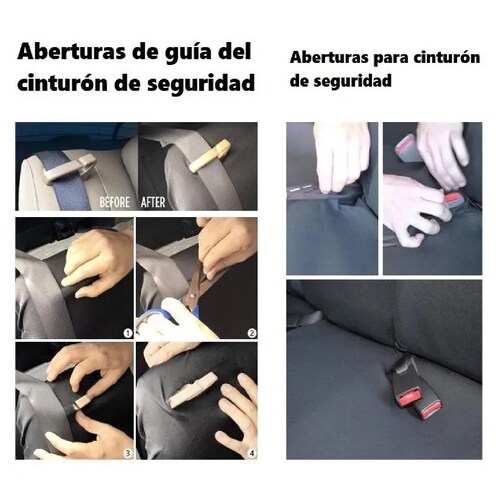 Juego De Fundas Para 5 Asientos De Automóvil, 9 Piezas Rojo