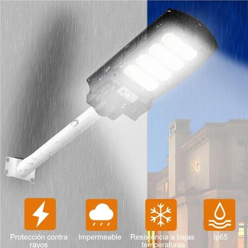 Lámpara Led Solar 300w Luminaria Suburbana Alumbrado Público