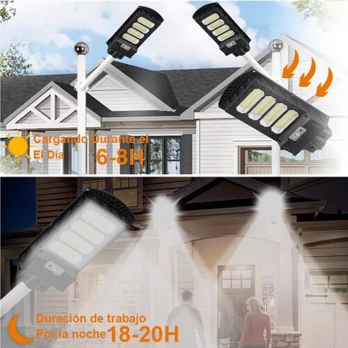 Lámpara Led Solar 300w Luminaria Suburbana Alumbrado Público