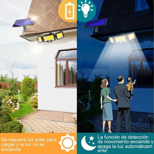 Lámpara Solar Jardin Luz Solar Para Interiores Y Exterior
