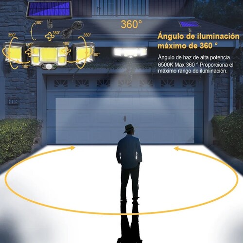 Lámpara Solar Jardin Luz Solar Para Interiores Y Exterior