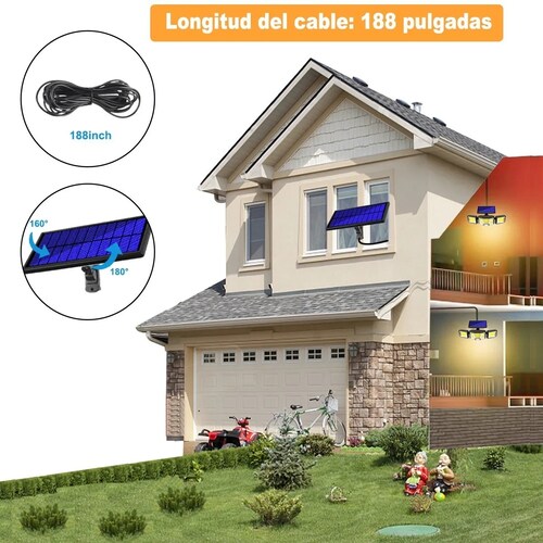 Lámpara Solar Jardin Luz Solar Para Interiores Y Exterior