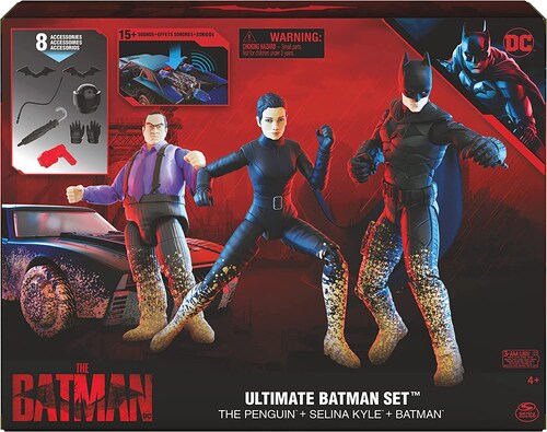 Ultimate Batman Set Con 3 Personajes Y Batimovil