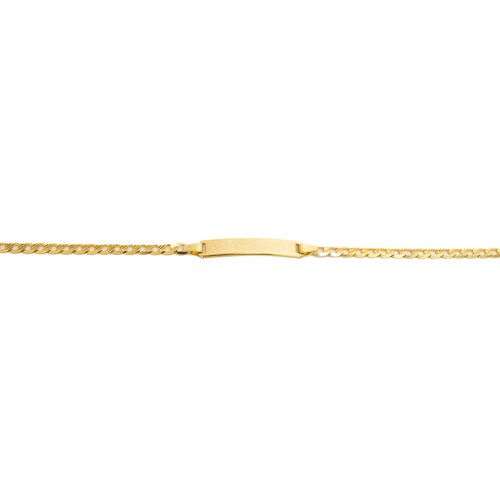 Esclava Barbada 16 cm x 3 mm Niña/Niño/Bebé Oro Italiano 14 Kilates.
