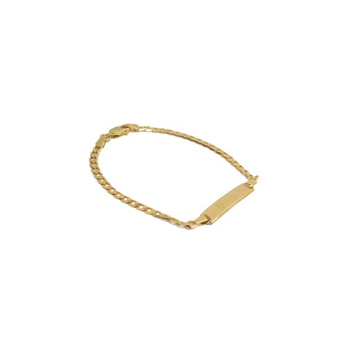 Esclava Barbada 16 cm x 3 mm Niña/Niño/Bebé Oro Italiano 14 Kilates.