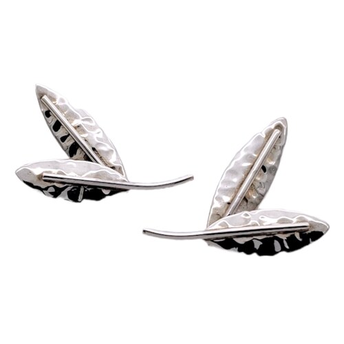 Aretes de Plata 925 hojas martilladas