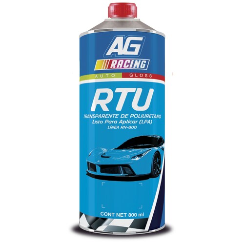 Transparente RTU 1 Lt Ag Racing Acuario + Catalizador 250 Ml RN80010