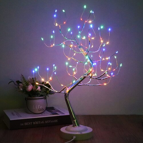Lámpara LED en forma de árbol Gadgets&Fun con ramas ajustables RGB