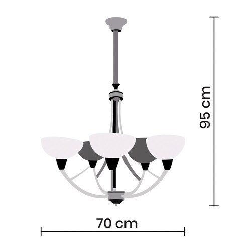 Candil  Copas 5 Luces Mil luces