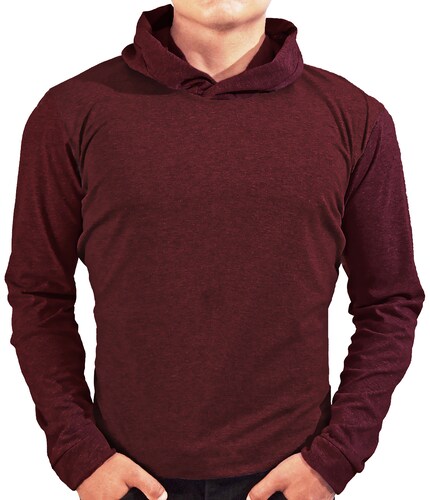 Playera Manga Larga Con Gorro Hombre, 5 Piezas, basica
