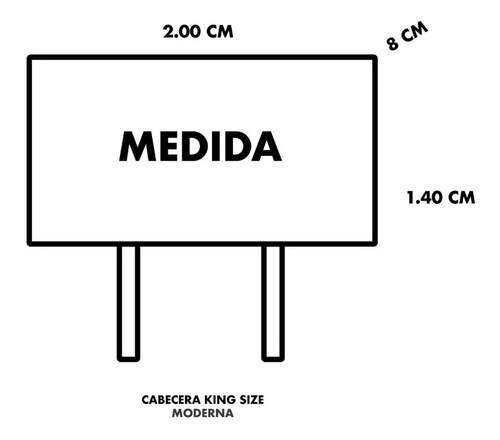Cabecera King Size Moderna Económica Msi 2 Cojines - Fucsia.