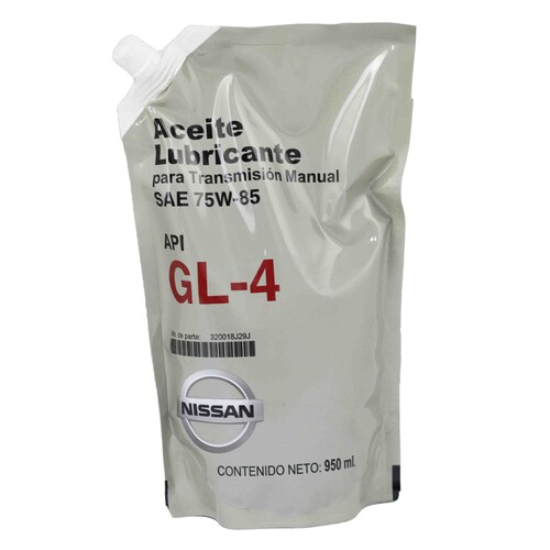 Aceite para transmisión manual 1 lt original Nissan 75w85.