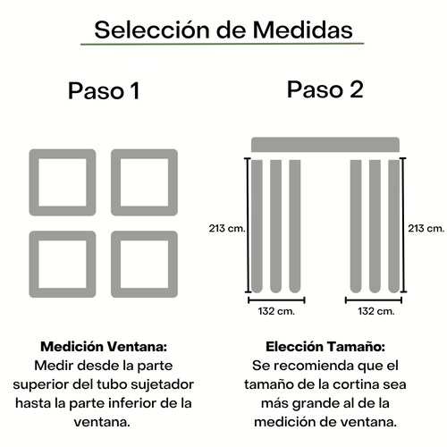 TeCor Cortina Blackout Completa 264x213cm para Recámara o Decoración, 100% Poliéster, Aislamiento Térmico y Reducción de Sonido. Negro.
