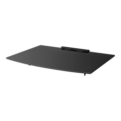  Juego De Baño 7 Pz Con Repisa Vidrio Templado Negro Cuadrado