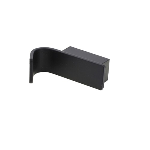  Juego De Baño 7 Pz Con Repisa Vidrio Templado Negro Cuadrado