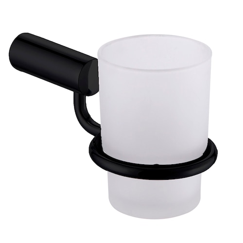 Juego De Baño 7 Piezas Con Barra Doble Negro Mate De Lujo 