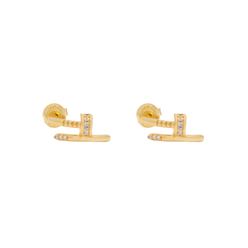 Arete Tornillo Oro 14 Kilates.