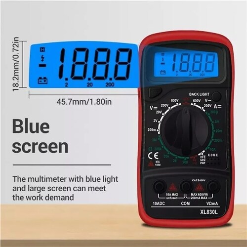 Multimetro Lcd Digital Voltimetro Profesional Xl830