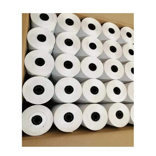 Kit 50 Rollos Papel Térmico 80x70 Impresora 80mm Negro Con Iva