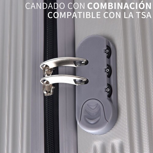 Set De 3 Maletas De Viaje Candado Llantas Alta Resistencia