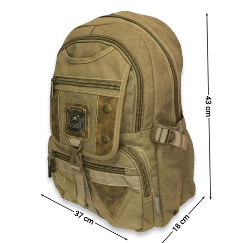 Mochila Escolar Tamaño Primaria Lona Canvas Golden Star