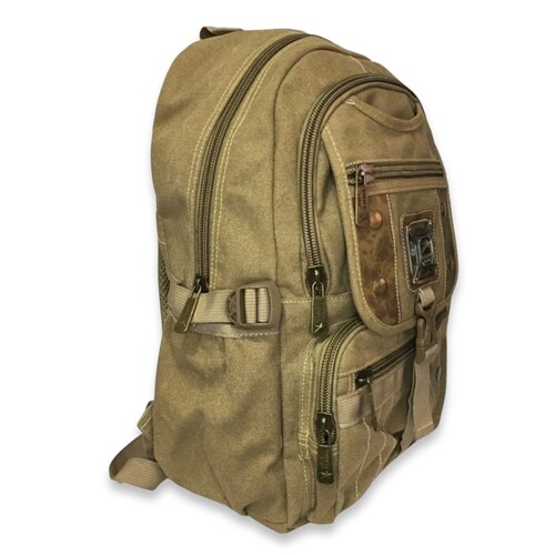 Mochila Escolar Tamaño Primaria Lona Canvas Golden Star